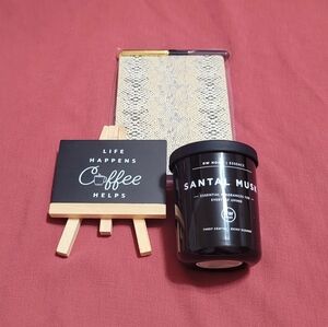 Coffee + Candle + Snakeskin Journal Set
